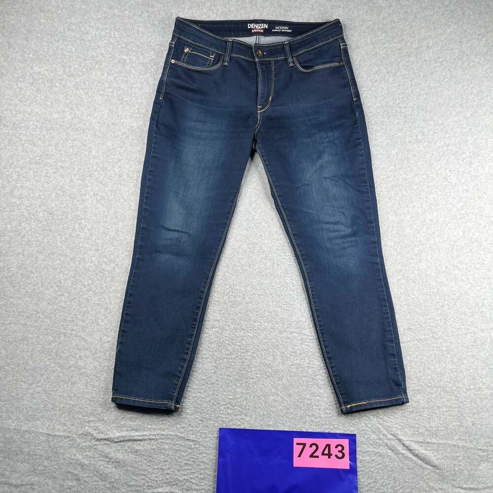 Denizen Levis Modern Ankle Skinny Jeans Dark Wash Stretch Womens Size 10